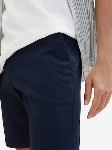 TOM TAILOR Normální Chino kalhoty – modrá