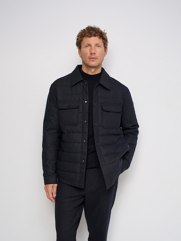 Salsa Jeans Tussenjas in Blauw: voorkant