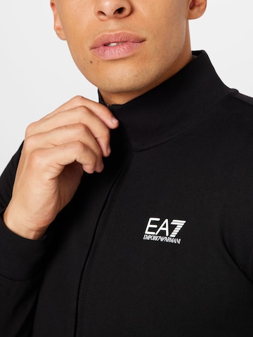 EA7 Emporio Armani Sweatjacke in Schwarz