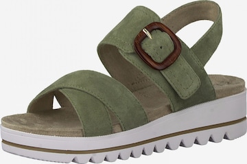 JANA Strap Sandals in Green: front