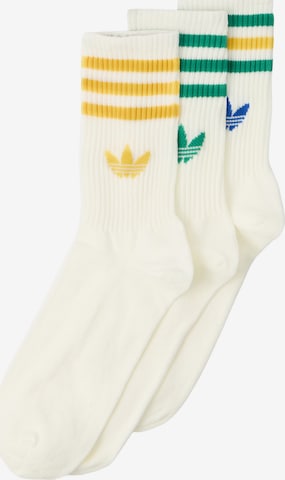 ADIDAS ORIGINALS Къси чорапи в бяло: отпред