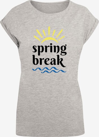Merchcode T-Shirt 'Spring Break' in Grau: predná strana
