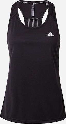 ADIDAS SPORTSWEAR Top sportowy 'Designed To Move 3-Stripes' w kolorze czarny: przód