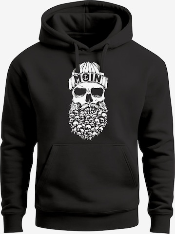 Neverless Sweatshirt 'Moin Skull' in Black: front