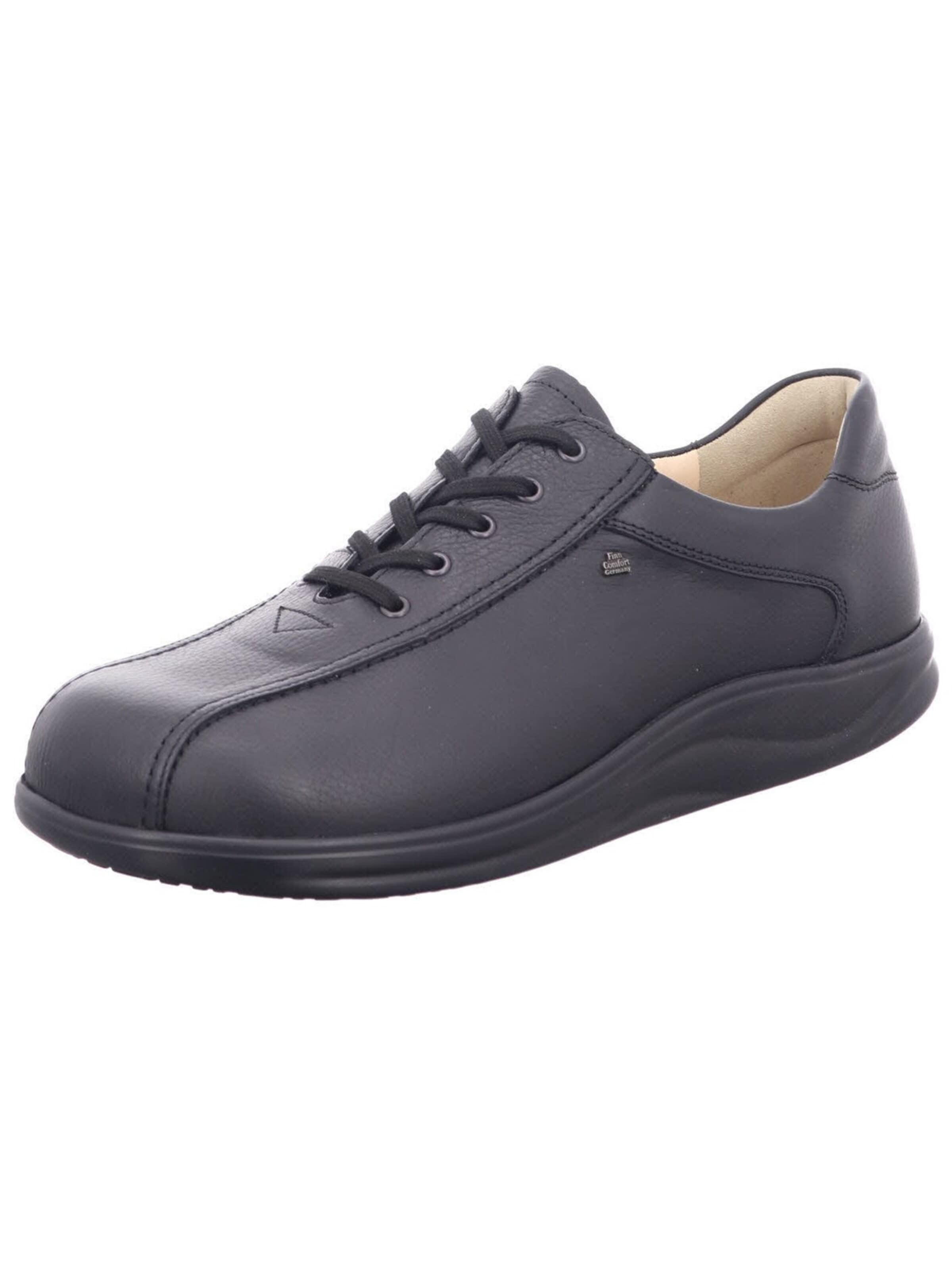 Chaussure à lacets 'Schnürschuh Herren 01160 131099 Echtleder in schwarz' Finn Comfort en noir : devant