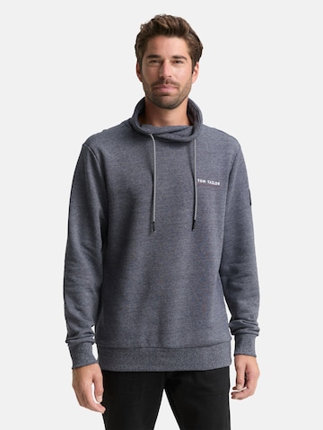 TOM TAILOR Sweatshirt 'Snood' in Blauw: voorkant