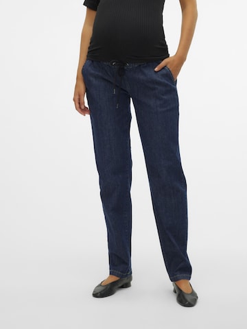 MAMALICIOUS Loosefit Jeans in Blauw: voorkant
