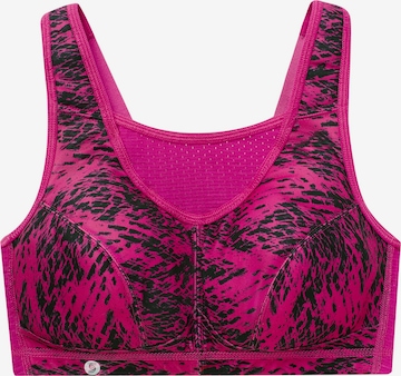 GLAMORISE Bralette Sports Bra 'Elite' in Pink: front