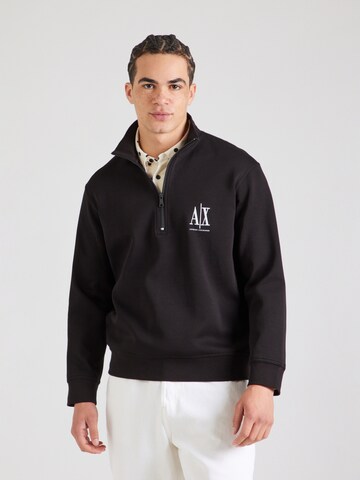 Felpa di ARMANI EXCHANGE in nero: frontale