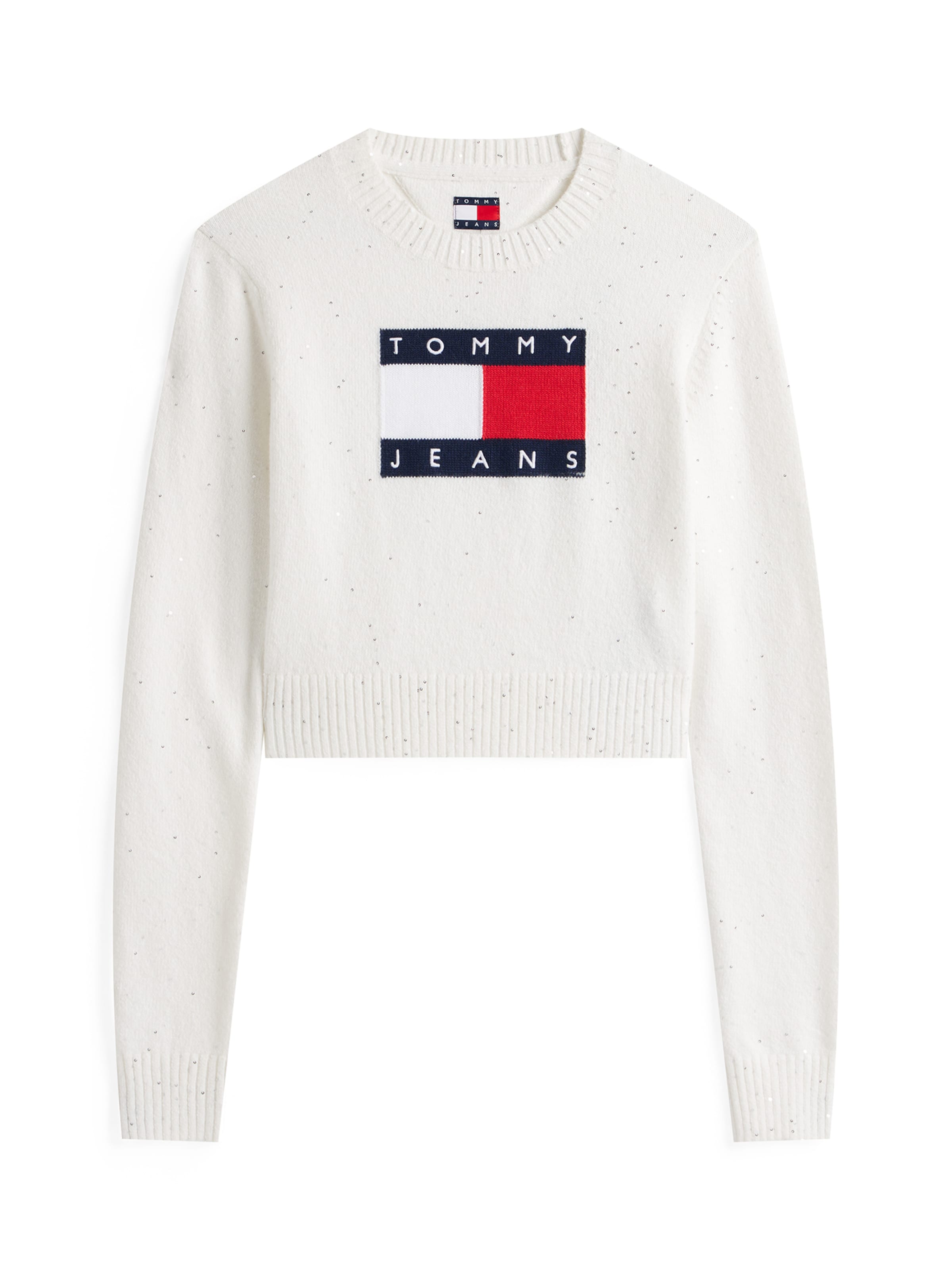 Tommy Jeans Pullover in Weiß: Vorderseite
