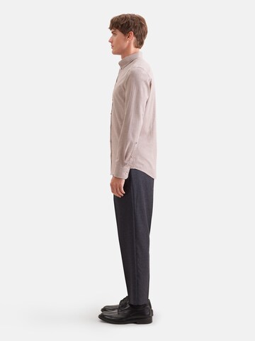 SEIDENSTICKER Slim fit Overhemd in Beige