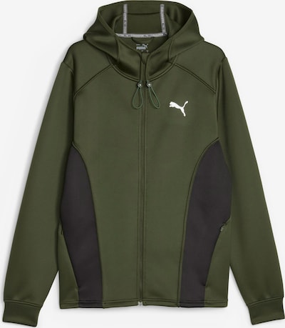 PUMA Sportsweatjacke in grün / schwarz, Produktansicht