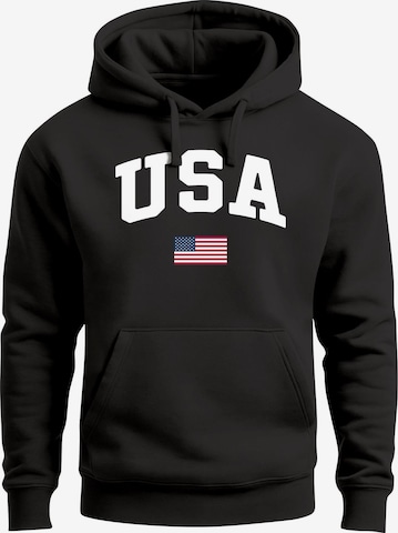 Neverless Sweatshirt 'USA Flag' in Schwarz: Vorderseite