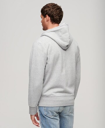 Superdry Zip-Up Hoodie 'Brand Mark' in Grey