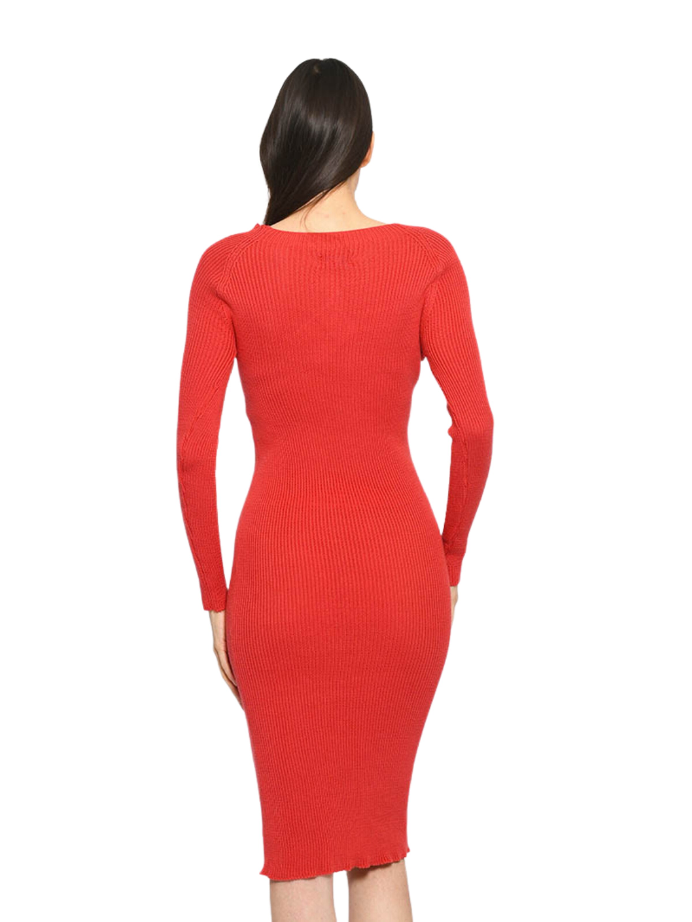 Süel knitwear - Vestido de punto 'Amanda Basic' en rojo