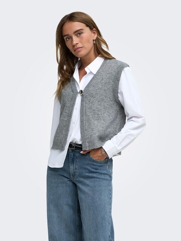 JDY Gebreide bodywarmer 'JDYSuper' in Grijs: voorkant
