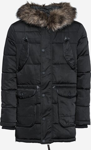 Superdry Winter Parka 'Chinook' in Black: front