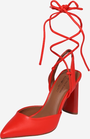 CALL IT SPRING Дамски обувки на ток с отворена пета 'NICKI' в червено: отпред