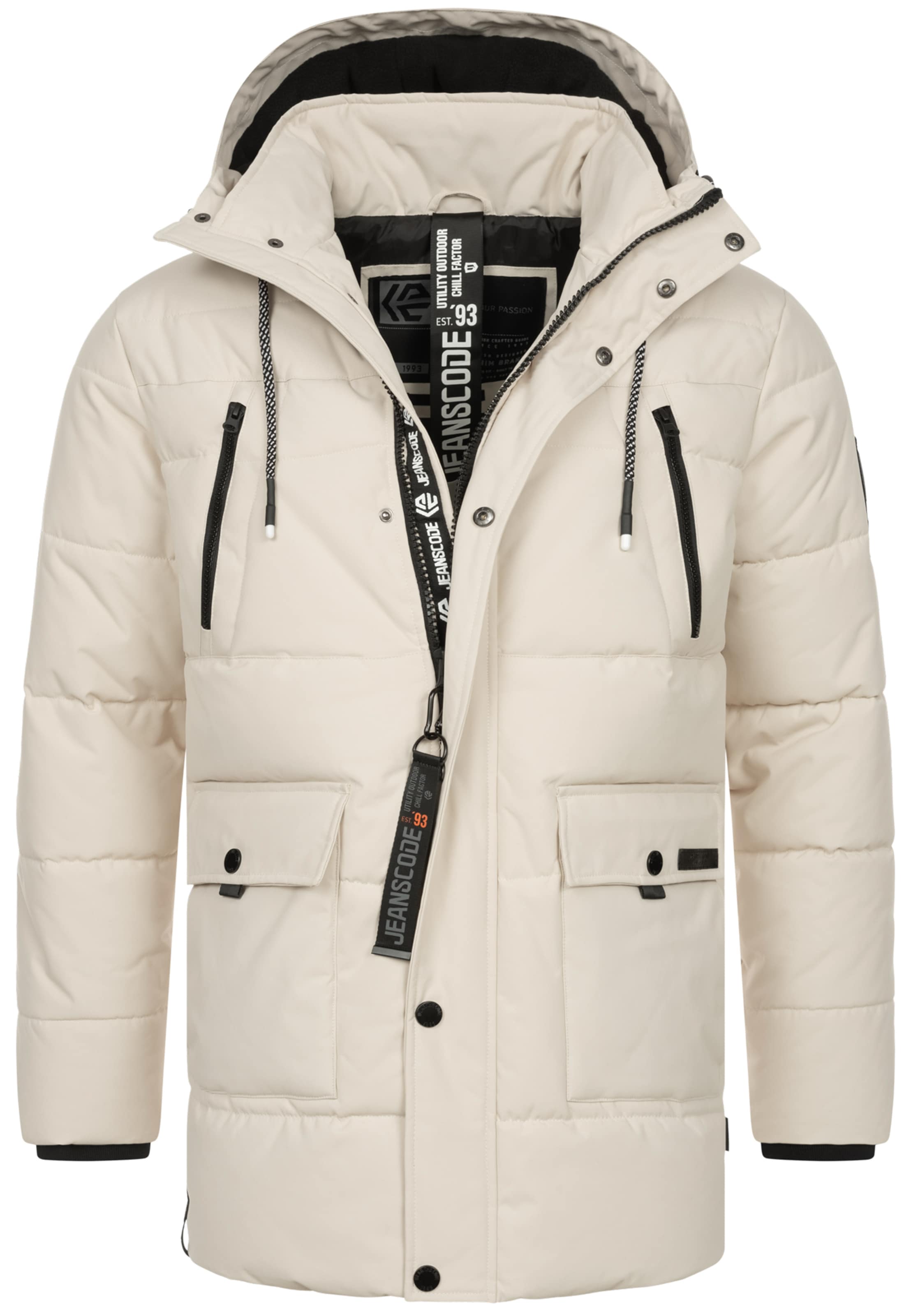 INDICODE JEANS Winterjacke 'Wess' in Beige: Vorderseite