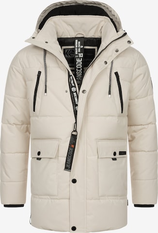 INDICODE JEANS Winterjacke 'Wess' in Beige: Vorderseite