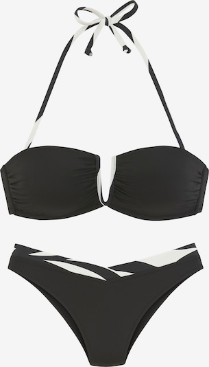 Costum de baie două piese pe XS-S/C/D FRENCH CONNECTION pe negru / alb, Vizualizare produs