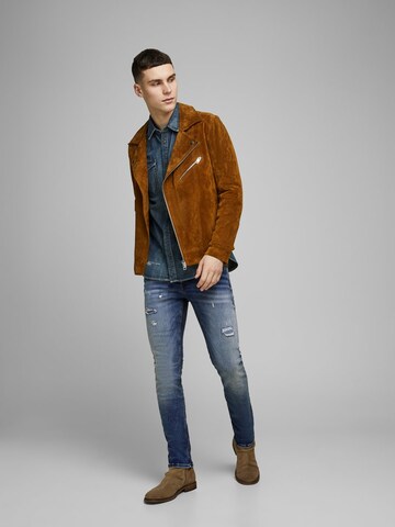 Coupe slim Jean 'Glenn' JACK & JONES en bleu