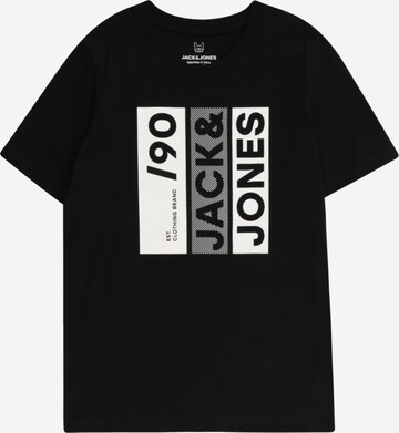 melns Jack & Jones Junior T-Krekls: no priekšpuses