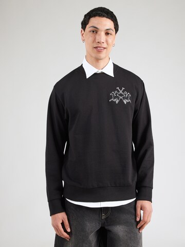 Sweat-shirt La Martina en noir : devant
