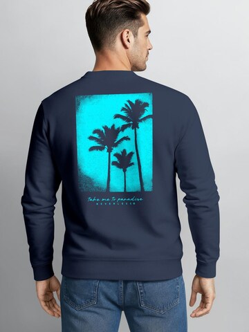 Neverless Sweatshirt 'Palms Beach' in Blue