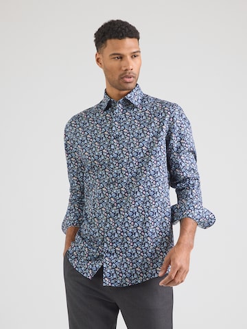 OLYMP - Ajuste regular Camisa de negocios en azul: frente