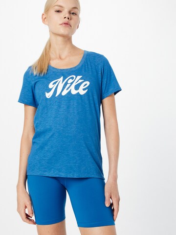 NIKE Performance shirt in Blue: front