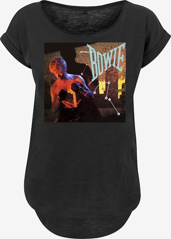 F4NT4STIC Shirt 'David Bowie Let's Dance Album Cover' in Zwart: voorkant