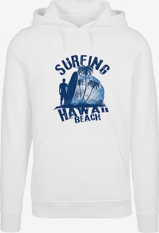 Sweat-shirt 'Hawaii Surf Beach Summer' F4NT4STIC en blanc : devant
