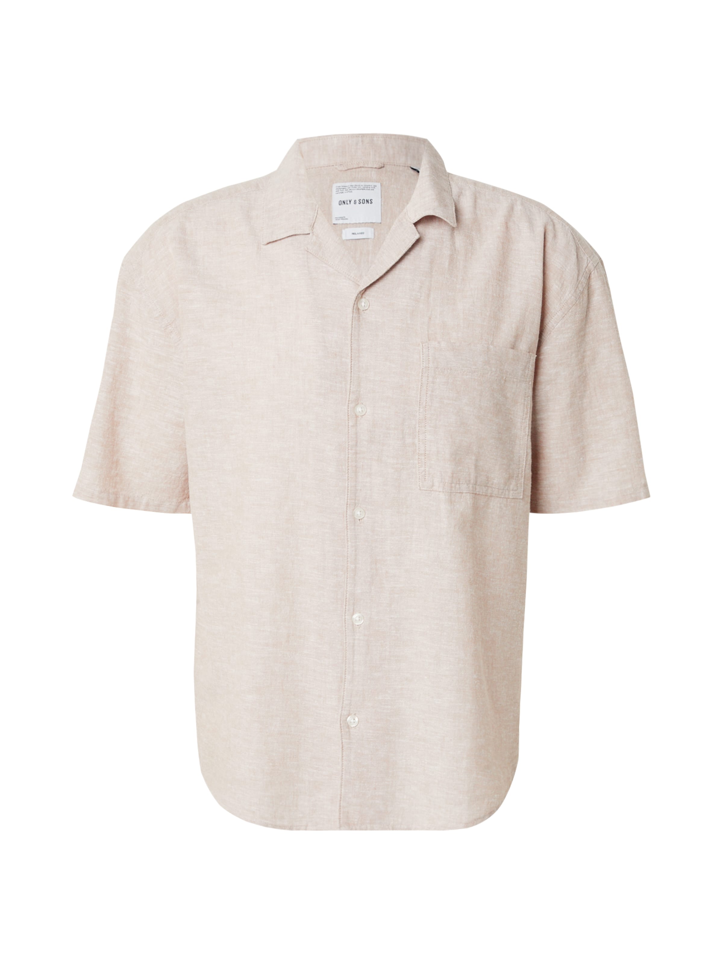 Only & Sons Классический крой Рубашка 'ONSCaiden' в Бежевый: спереди