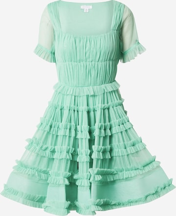 Warehouse Cocktail Dress in Green: front