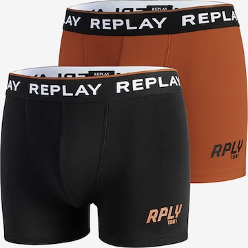 REPLAY - Calzoncillo boxer en marrón: frente