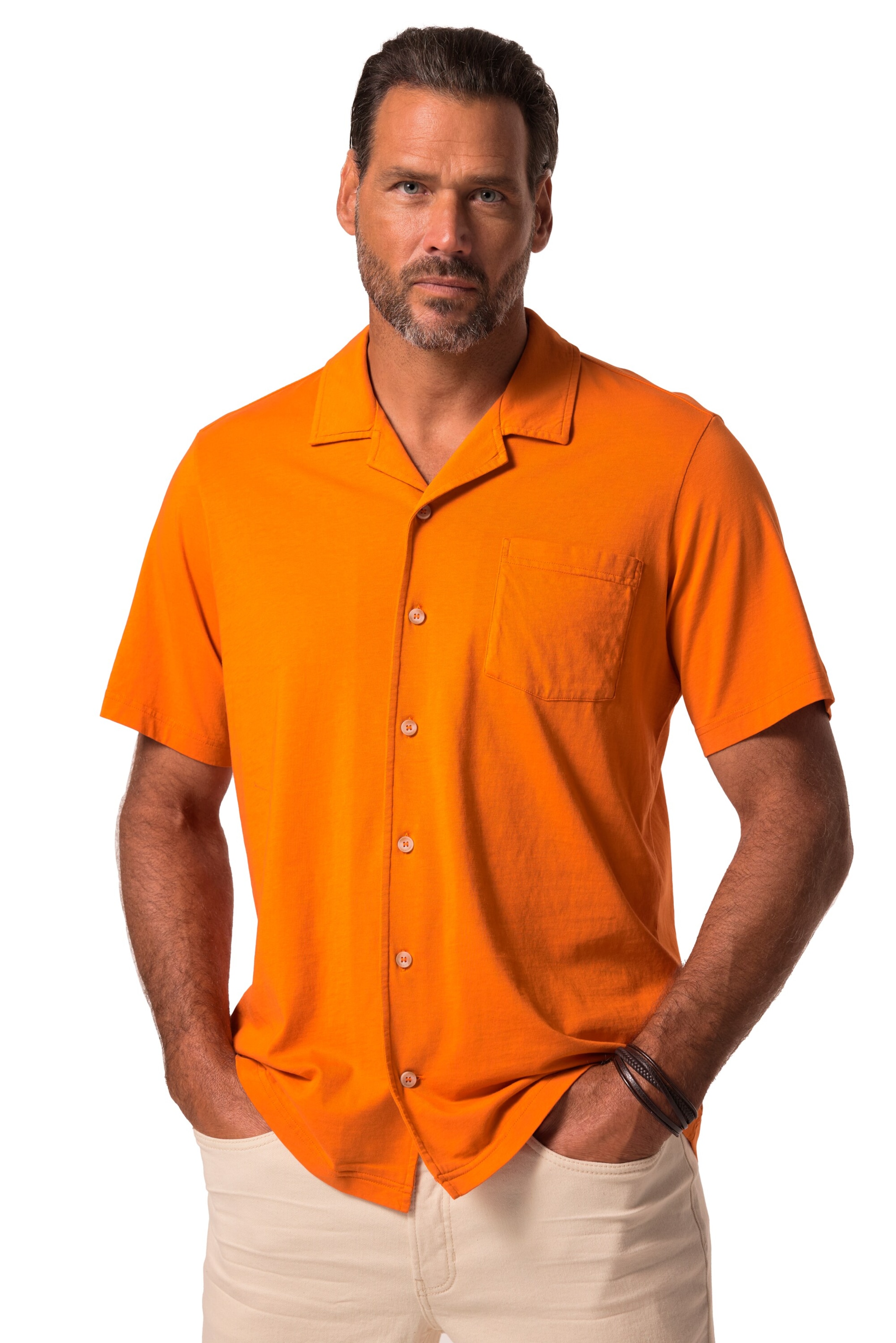 JP1880 Regular Fit Hemd in Orange: Vorderseite