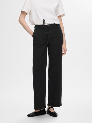 Wide Leg Jean SELECTED FEMME en noir : devant