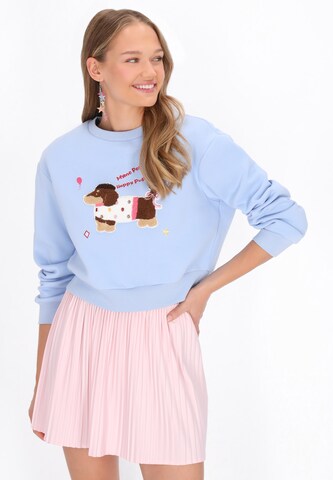 Sweat-shirt 'Pop' MYMO en bleu : devant