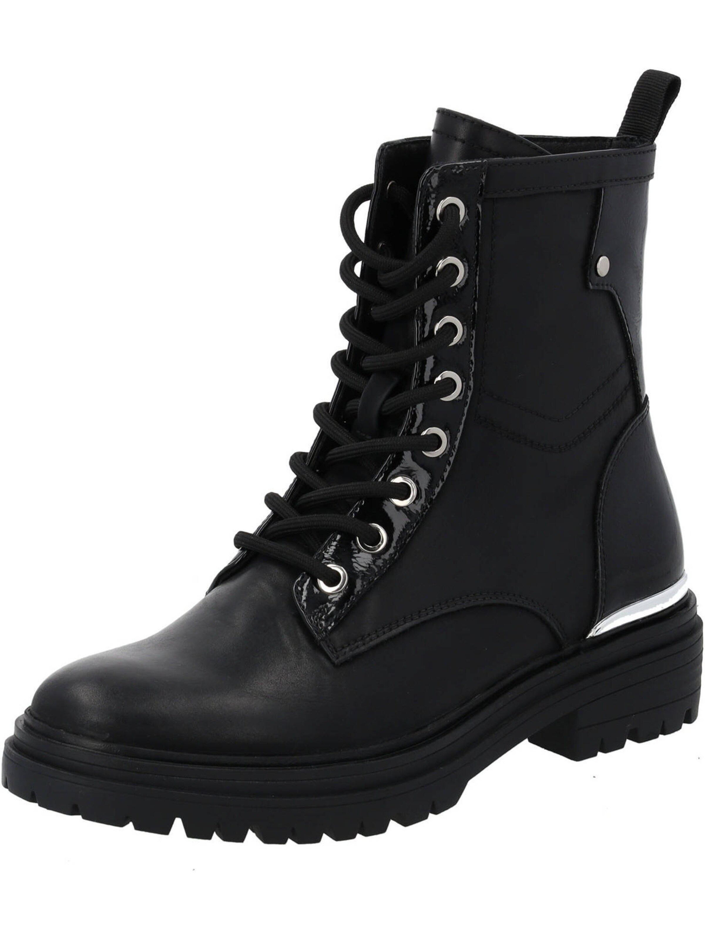 Palado Schnürstiefel 'Sthede' in Schwarz: Vorderseite