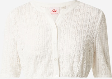 SPIETH & WENSKY - Blusa tradicional 'Tomila' em branco: frente
