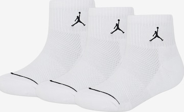 Chaussettes Jordan en blanc : devant