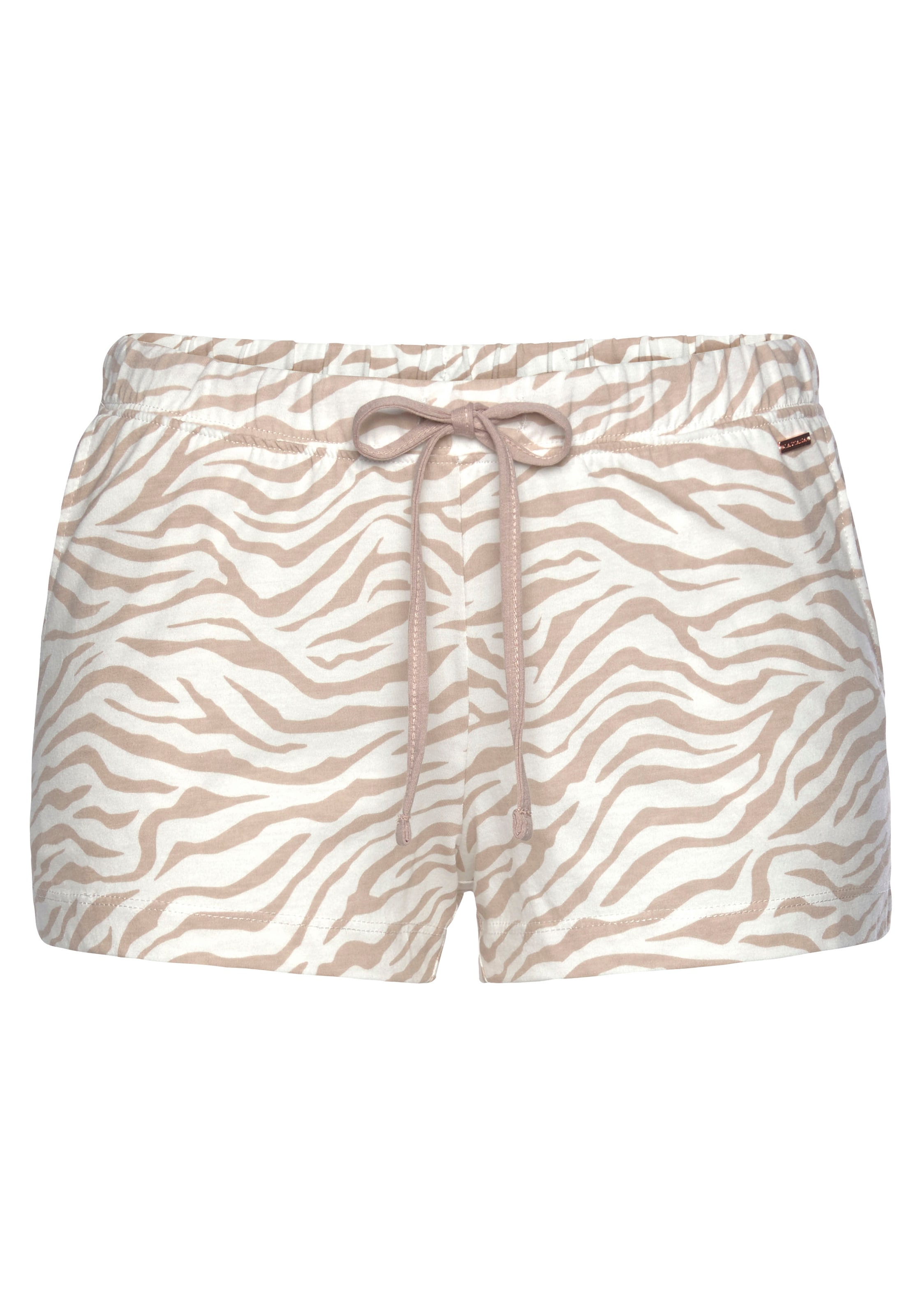 LASCANA Pajama Pants in Beige: front