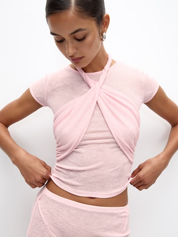 T-shirt Pull&Bear en rose