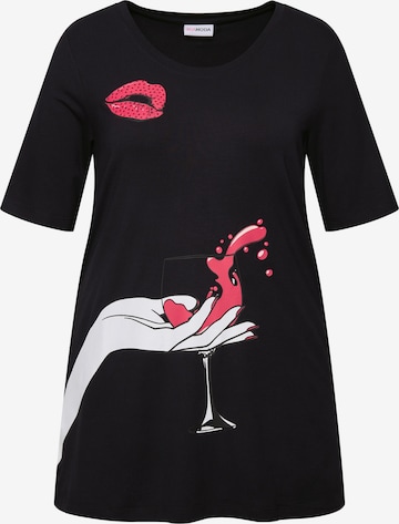 T-shirt MIAMODA en noir : devant