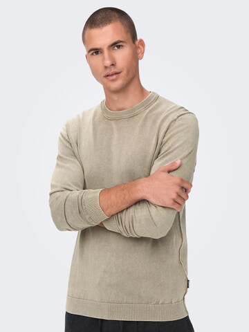 Only & Sons Sweater 'Clark' in Grey
