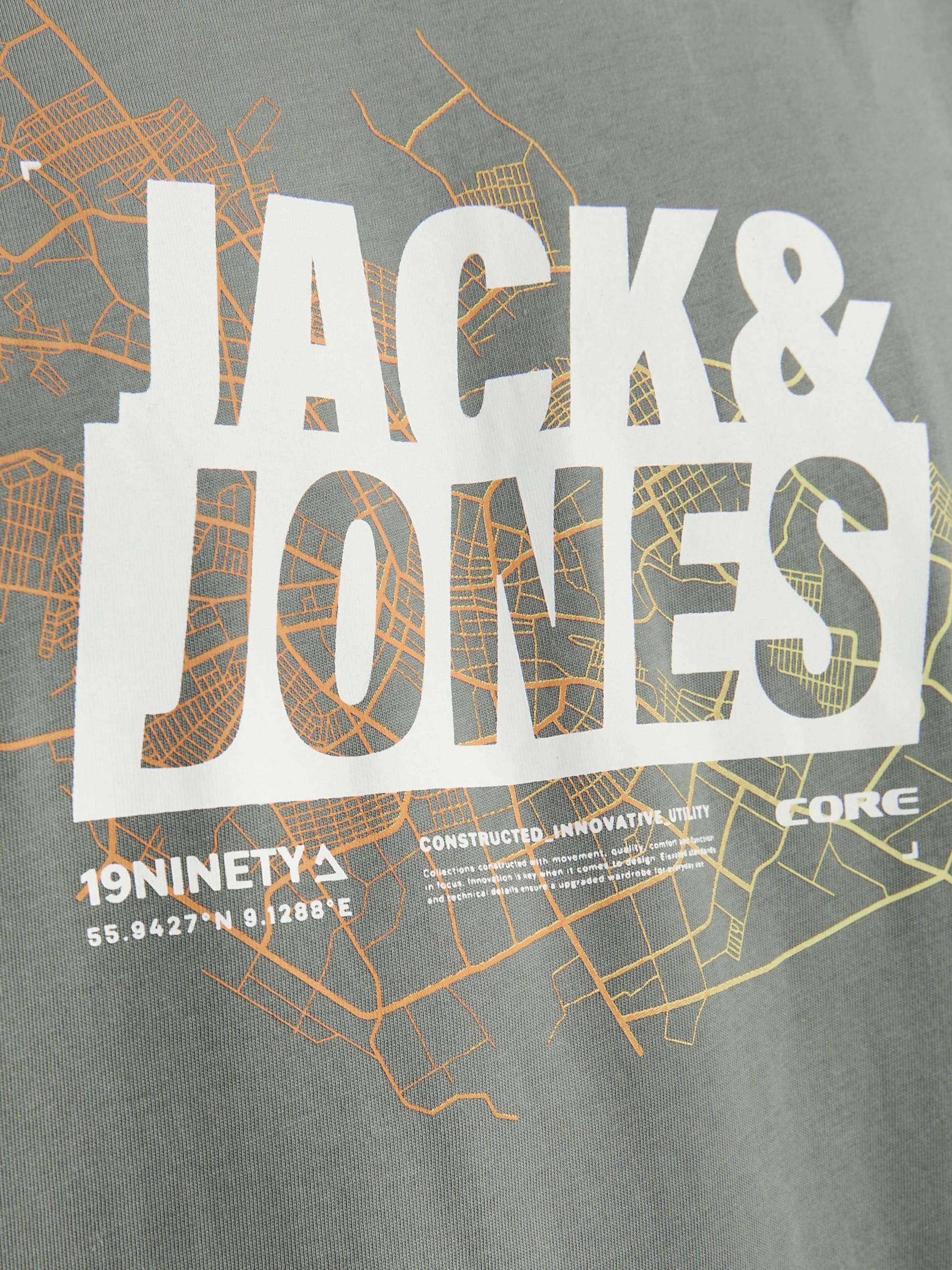 JACK & JONES Shirt 'Map' in Green