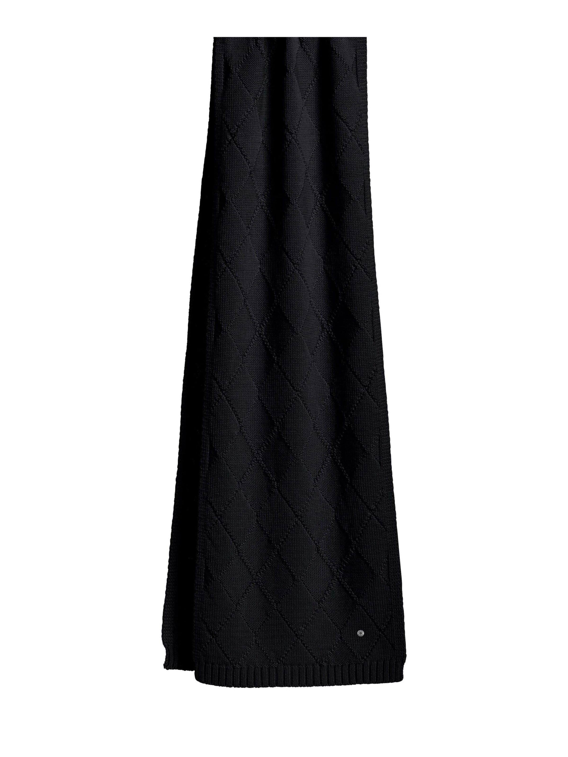 BURLINGTON Schal 'Argyle Accent'‌‌‌‌‌‌ in Schwarz: Vorderseite