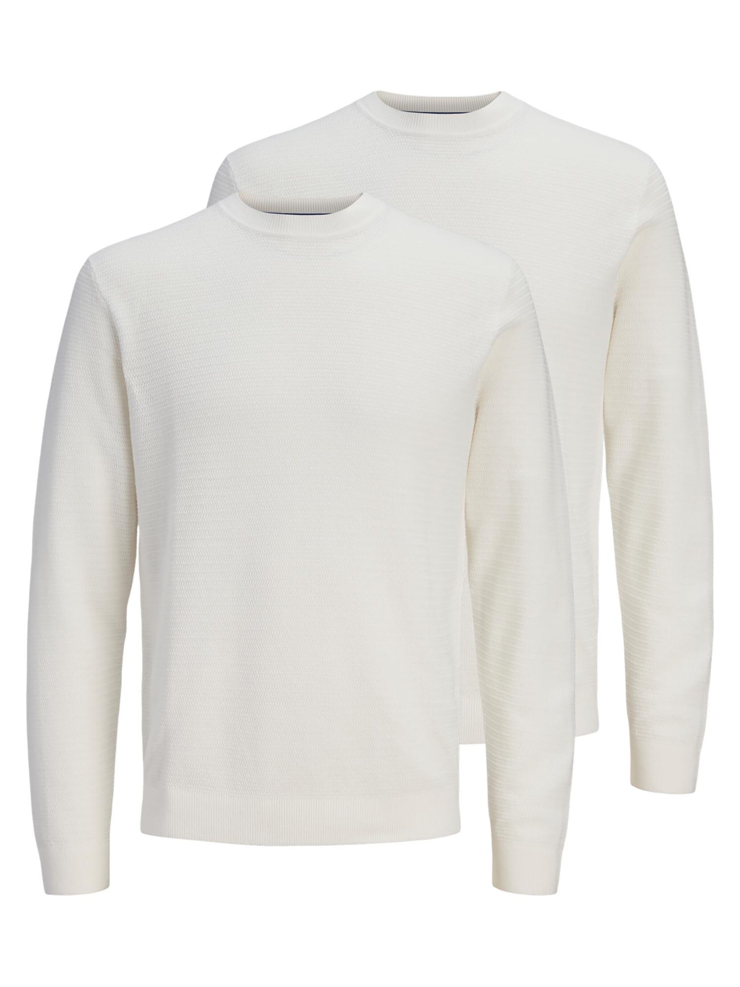 JACK & JONES Trui 'Bluriley' in Wit: voorkant