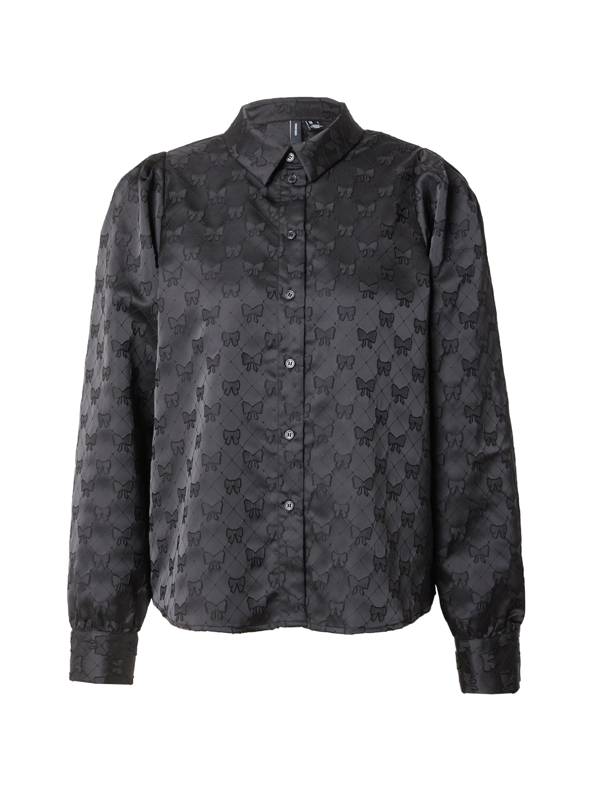 VERO MODA Блуза 'Viga' в черно: отпред